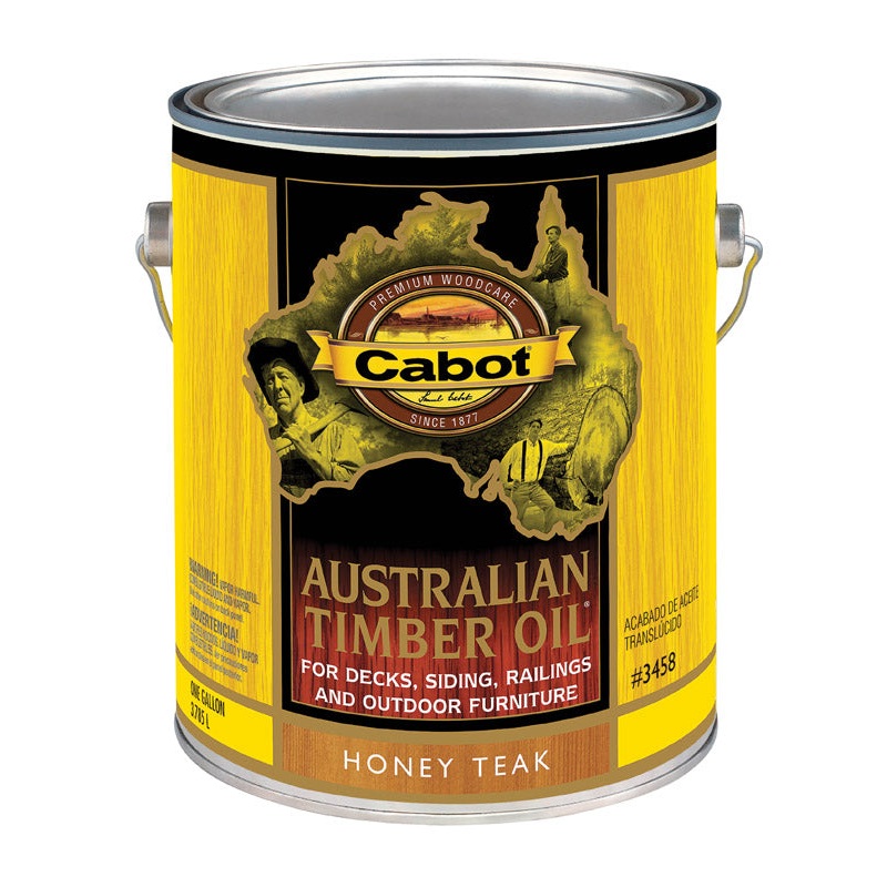 Cabot Transparent Honey Teak Oil-Based Penetrating Oil Australian Timber Oil 1 gal.