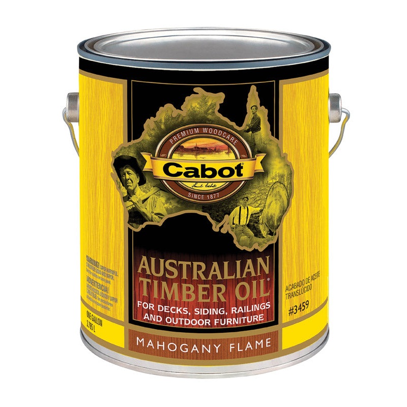 Cabot Transparent Mahogany Flame Oil-Based Penetrating Oil Australian Timber Oil 1 gal.