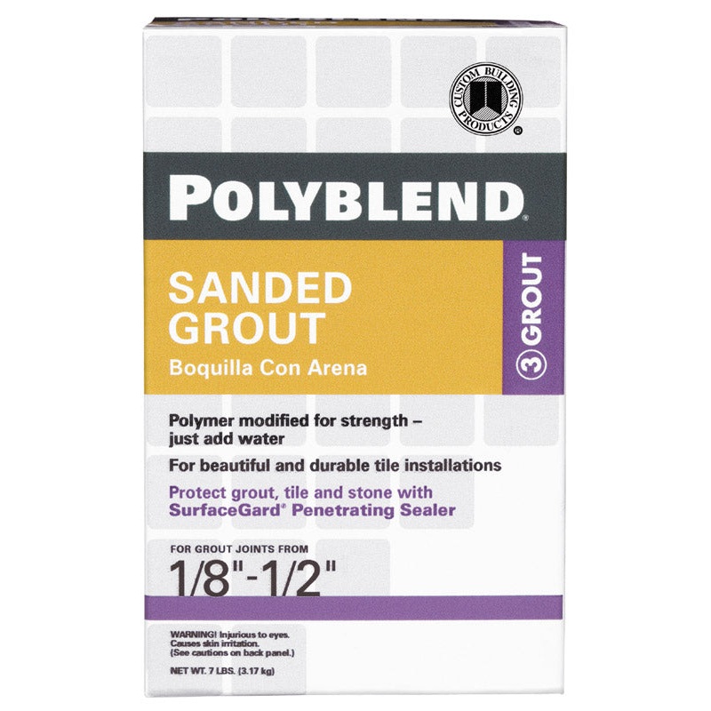 Custom Polyblend Charcoal Sanded Grout 7 lb.