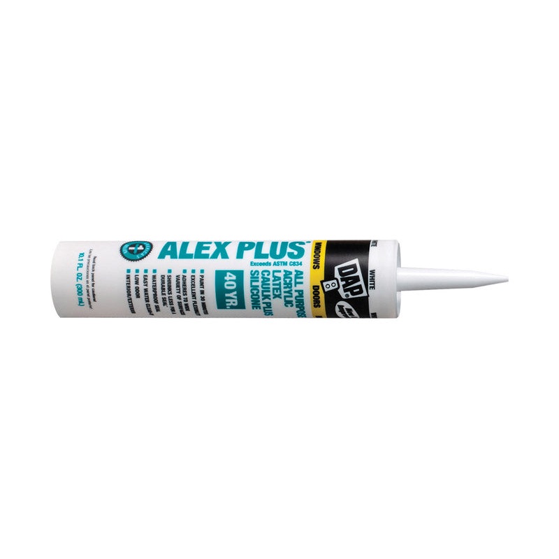 DAP Alex Plus Acrylic Caulk White 10.1 oz.