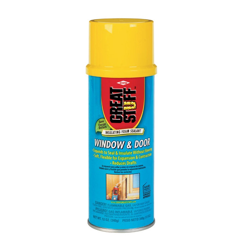 Great Stuff Polyurethane Foam Window & Door Insulating Sealant Yellow 12 oz.