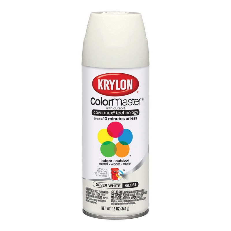 Krylon ColorMaster Dover White Gloss Spray Paint 12 oz.