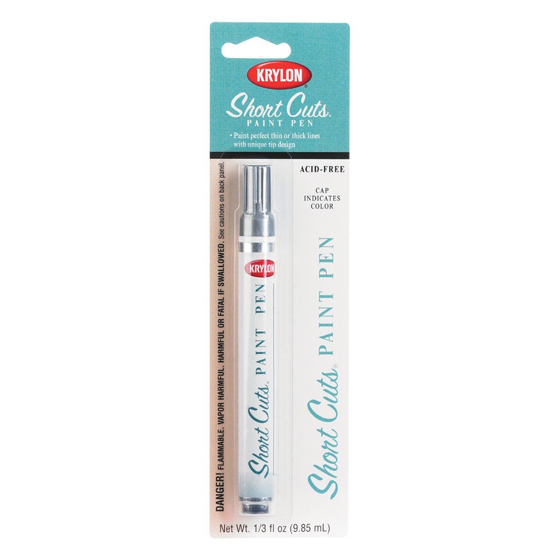 Krylon Gloss Short Cuts Paint Pen Chrome 1/3 oz.