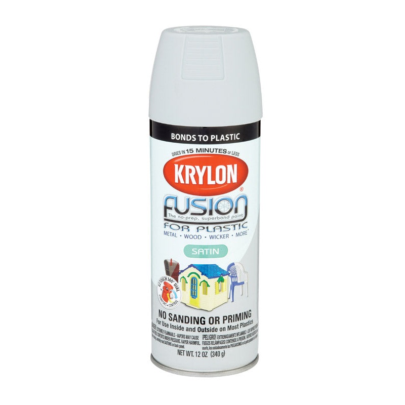 Krylon Gray Pewter Satin Fusion Spray Paint 12 oz.