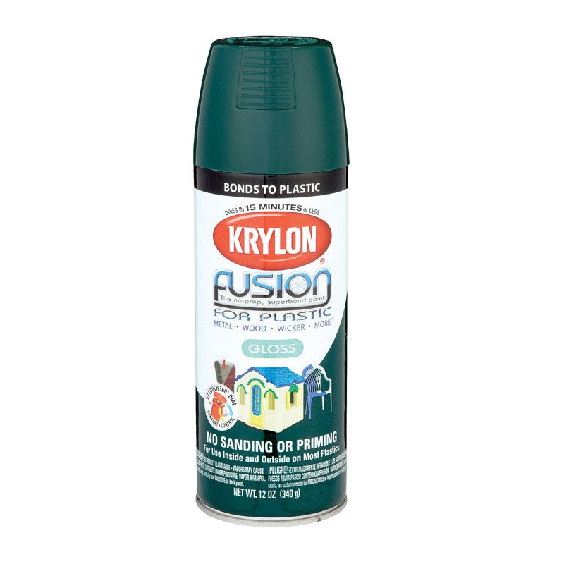Krylon Hunter Green Gloss Fusion Spray Paint 12 oz.