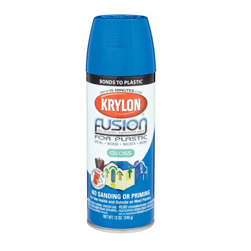 Krylon Patriotic Blue Gloss Fusion Spray Paint 12 oz.