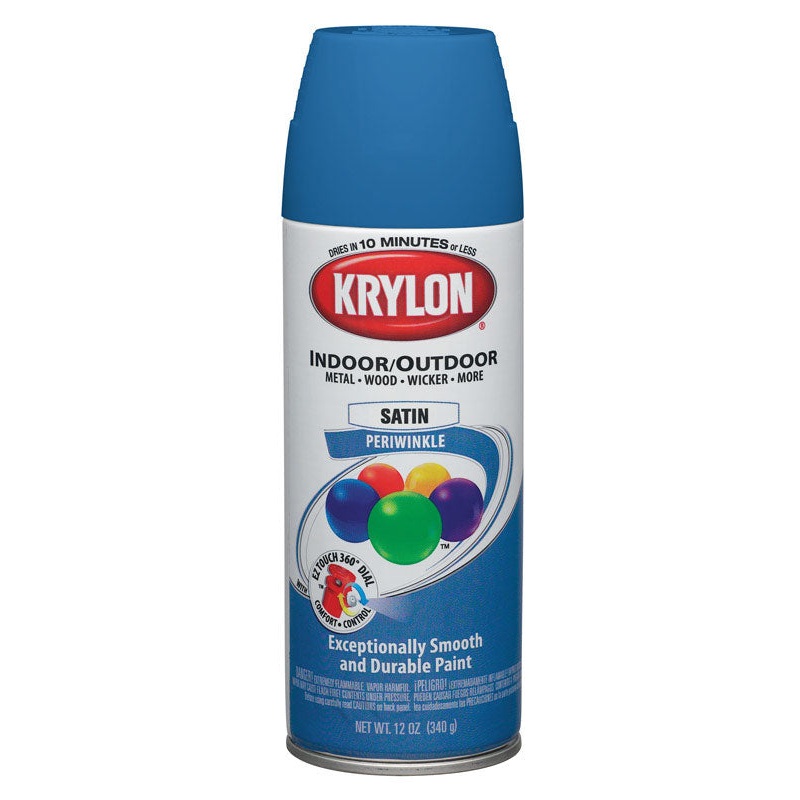 Krylon Periwinkle Satin Smooth and Durable Paint 12 oz.
