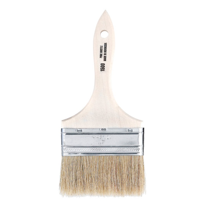 Linzer 4 in. W Flat White China Bristle Paint Brush