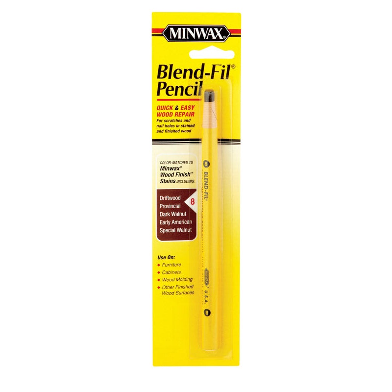 Minwax Blend Fil No. 8 Dark Walnut, Driftwood, Early American, Provincial Wood Pencil 1 oz.