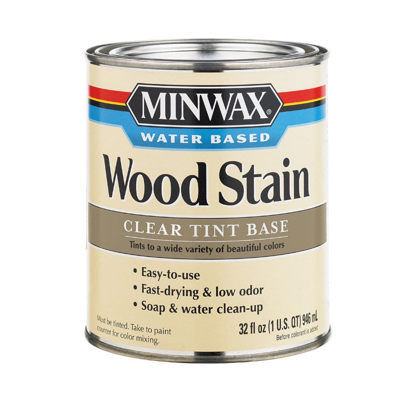 Minwax Transparent Water-Based Wood Stain Clear Tint Base Tintable 1 qt.