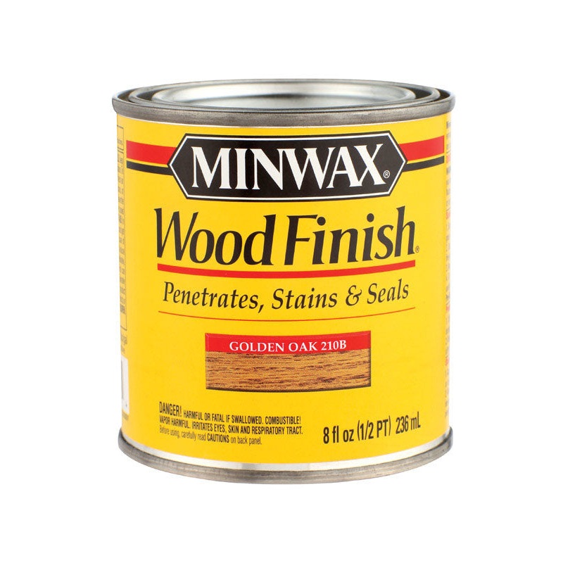Minwax Wood Finish Transparent Oil-Based Wood Stain Golden Oak 1/2 pt.