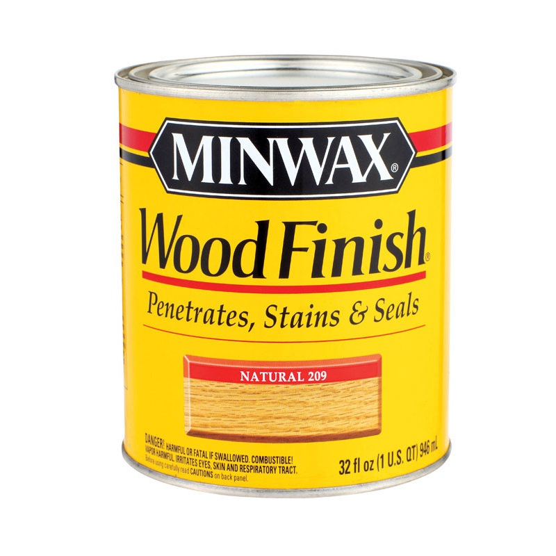 Minwax Wood Finish Transparent Oil-Based Wood Stain Natural Tintable 1 qt.