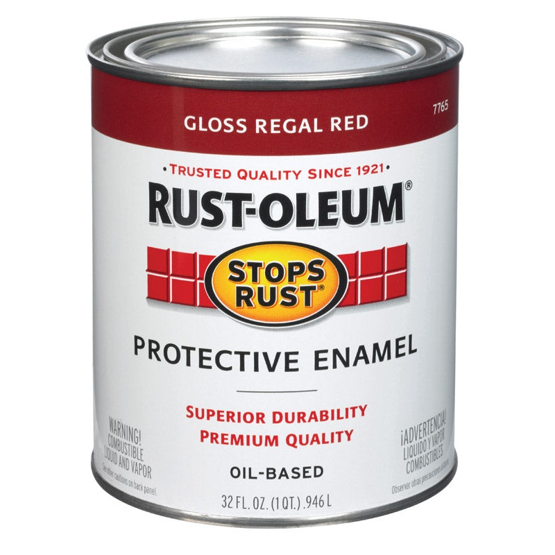 Rust-Oleum Gloss Oil-based Protective Enamel Paint Regal Red 1 qt.