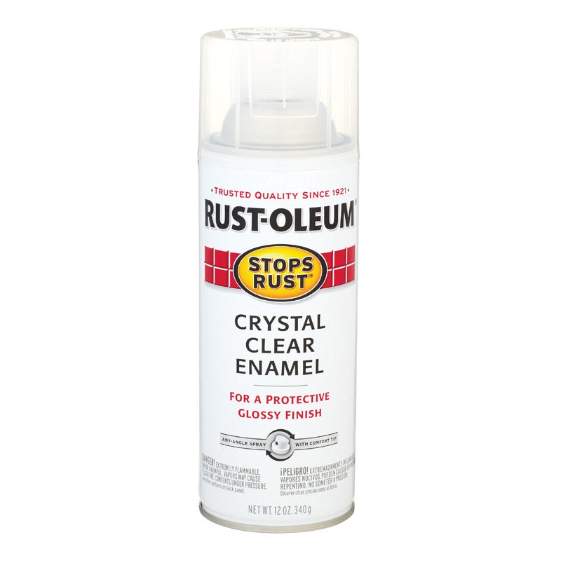 Rust-Oleum Gloss Stops Rust Protective Enamel Spray Crystal Clear 12 oz.