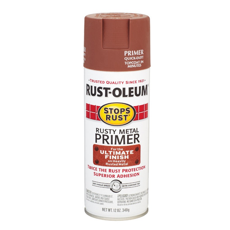 Rust-Oleum Interior and Exterior Rusty Metal Primer 12 oz. Brown