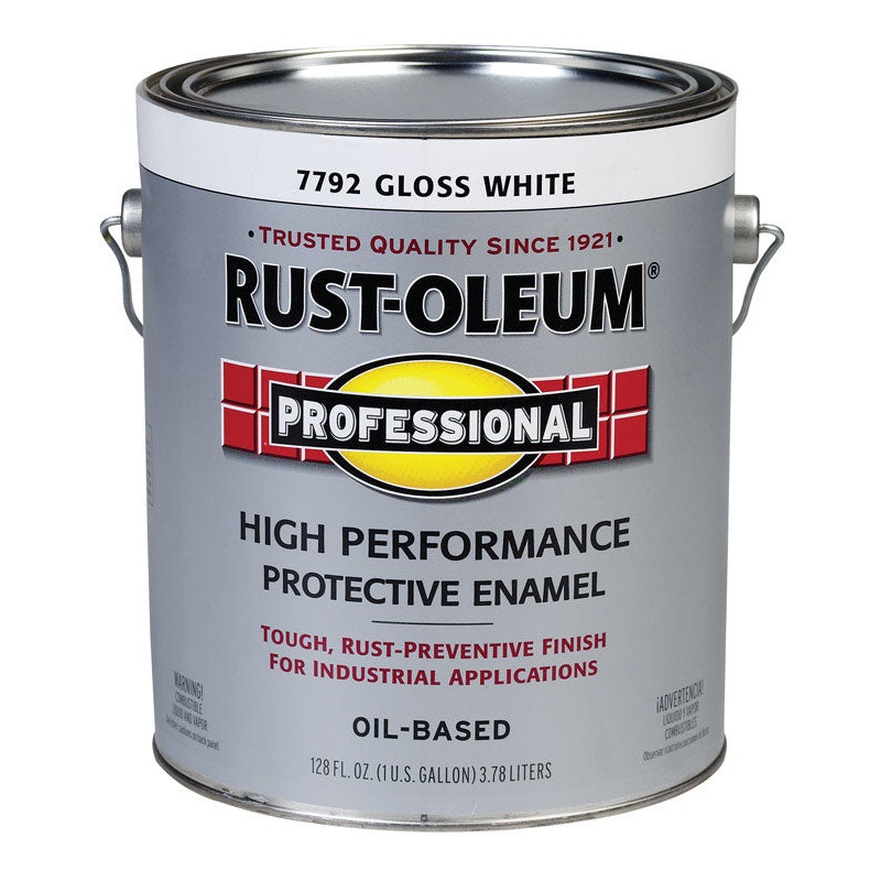 Rust-Oleum Oil Based High Performance Protective Enamel White Gloss 1 gal.