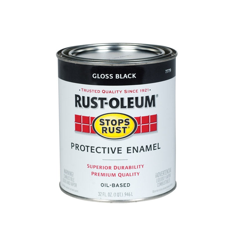 Rust-Oleum Oil Based Protective Enamel Black Gloss 1 qt.
