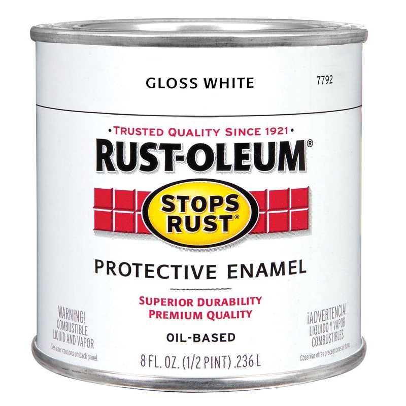 Rust-Oleum Oil Based Protective Enamel White Gloss 1/2 pt.