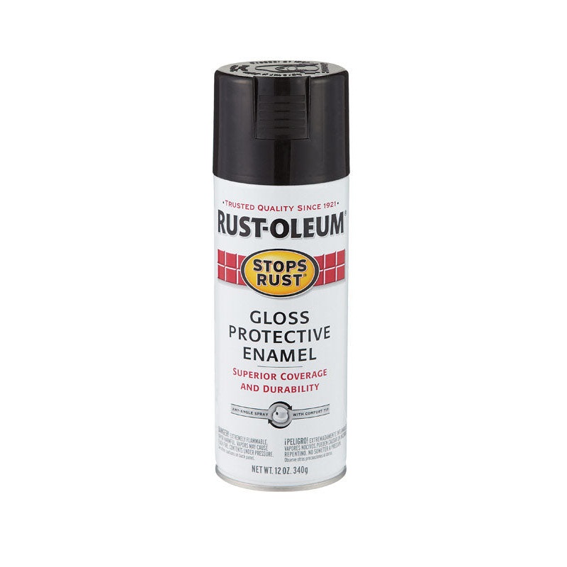 Rust-Oleum Stops Rust Black Gloss Protective Enamel Spray 12 oz.
