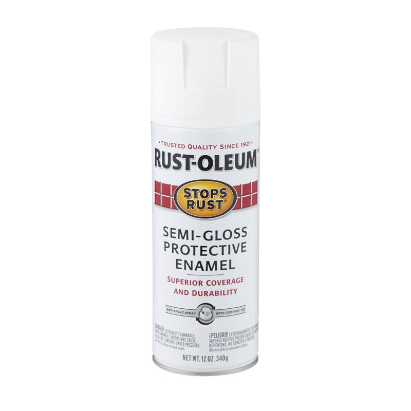 Rust-Oleum Stops Rust White Semi-Gloss Protective Enamel Spray 12 oz.