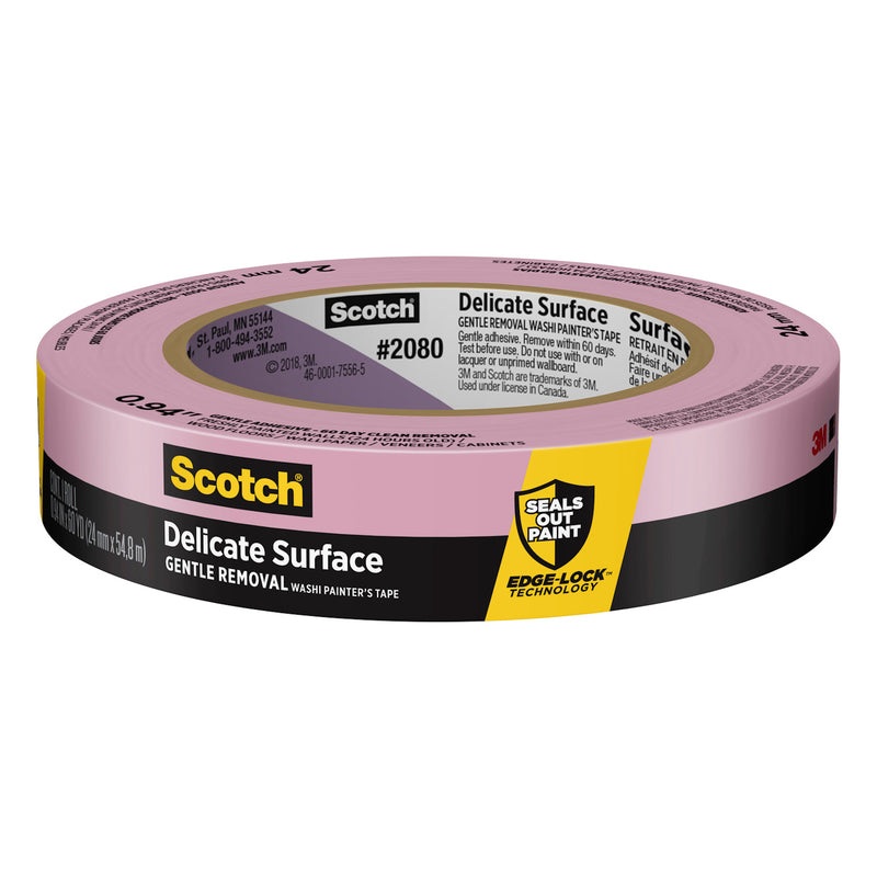 Scotch 0.94 in. W x 60 yd. L Delicate Surface Painter’s Tape Low to Medium Strength Blue 1 pk