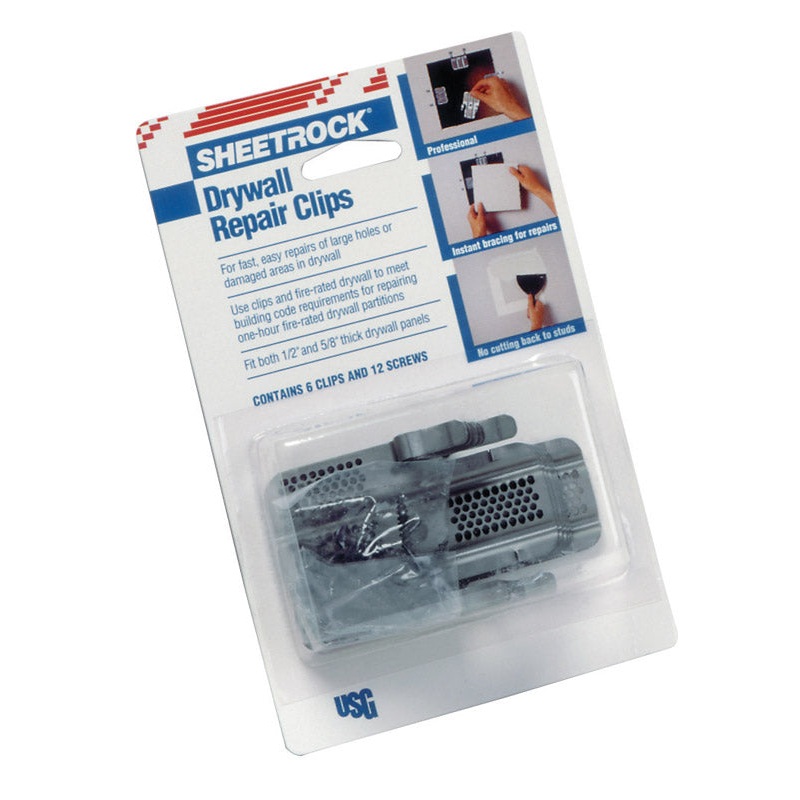 Sheetrock 1.88 ft. L x 1.25 in. W Reinforced Metal White Wall Repair Kit