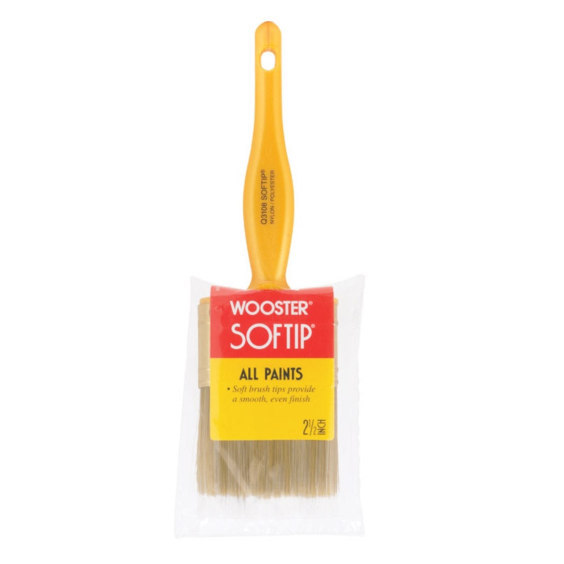Wooster Softip 2 1/2 in. W Flat Nylon Polyester Paint Brush