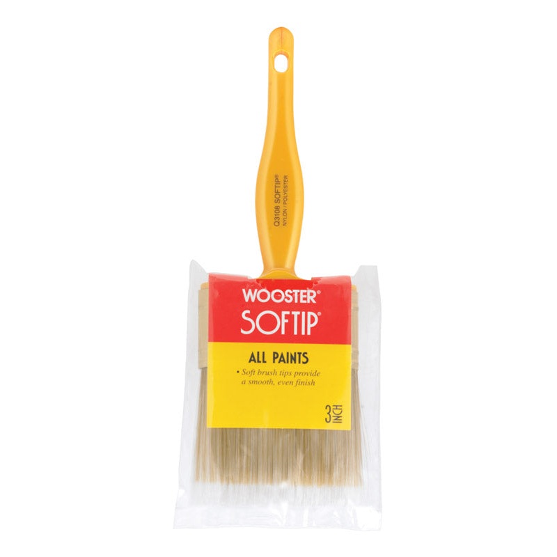 Wooster Softip 3 in. W Flat Nylon Polyester Paint Brush