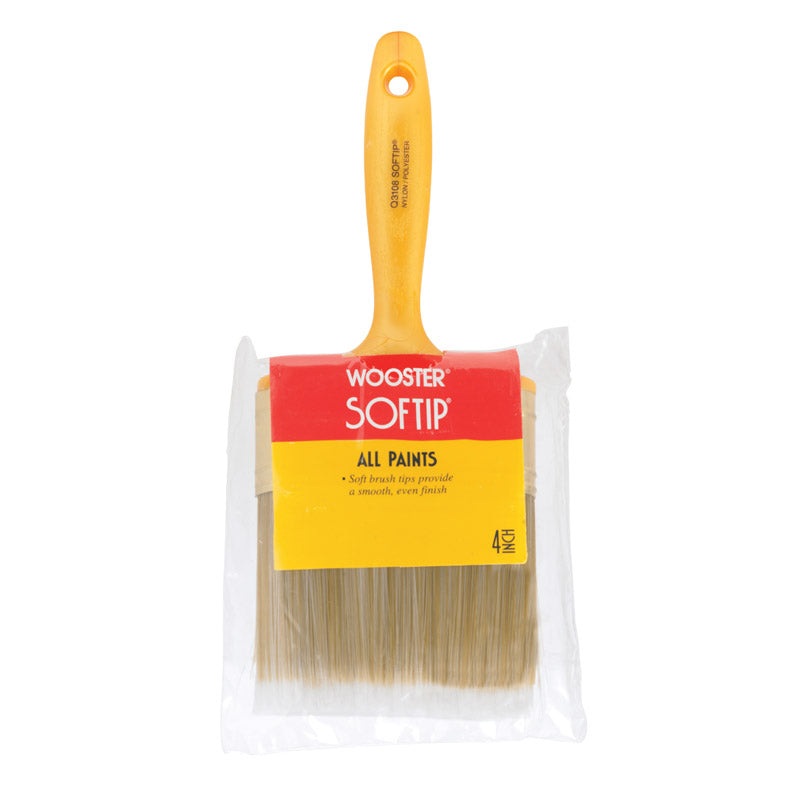 Wooster Softip 4 in. W Flat Nylon Polyester Paint Brush