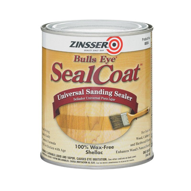 Zinsser Bulls Eye SealCoat Oil-Based Sanding Sealer Clear 1 qt.