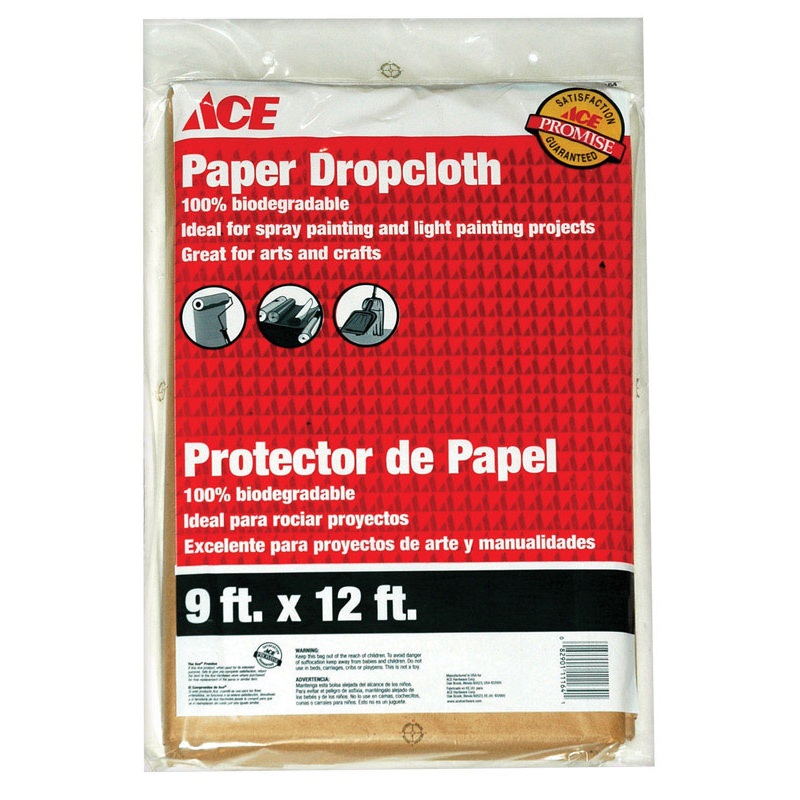ACE Heavy Weight Paper Drop Cloth 12 ft. L x 9 ft. W
