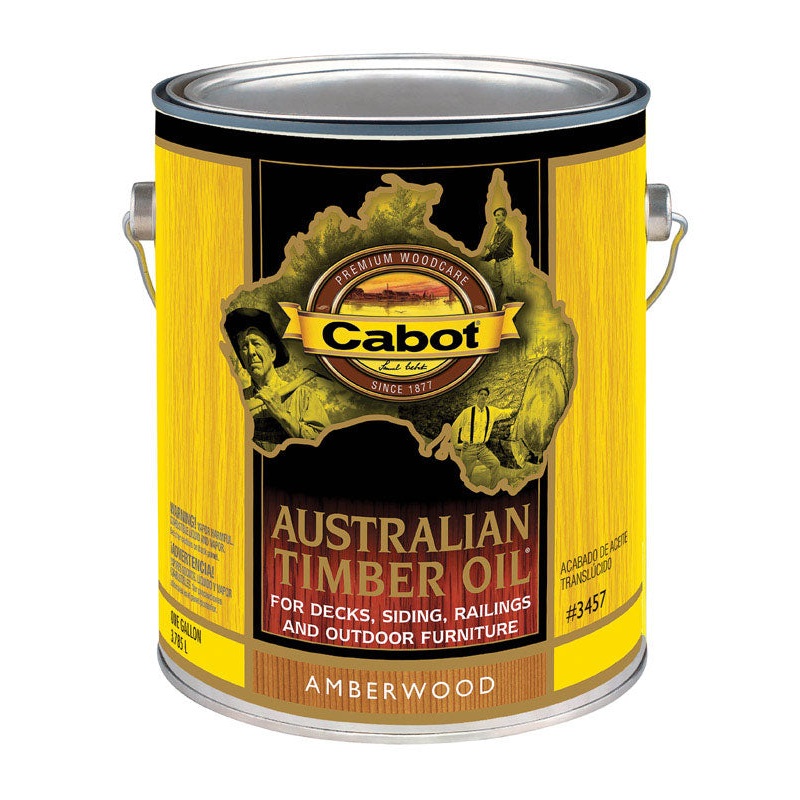 Cabot Transparent Amberwood Oil-Based Penetrating Oil Australian Timber Oil 1 gal.