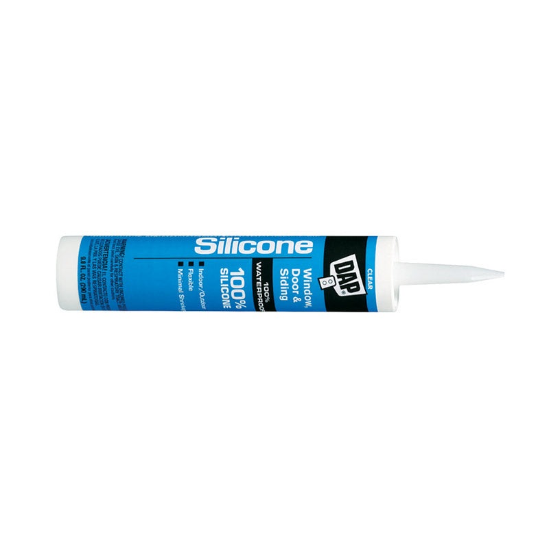 DAP 100% Silicone Rubber Sealant Clear 9.8 oz.