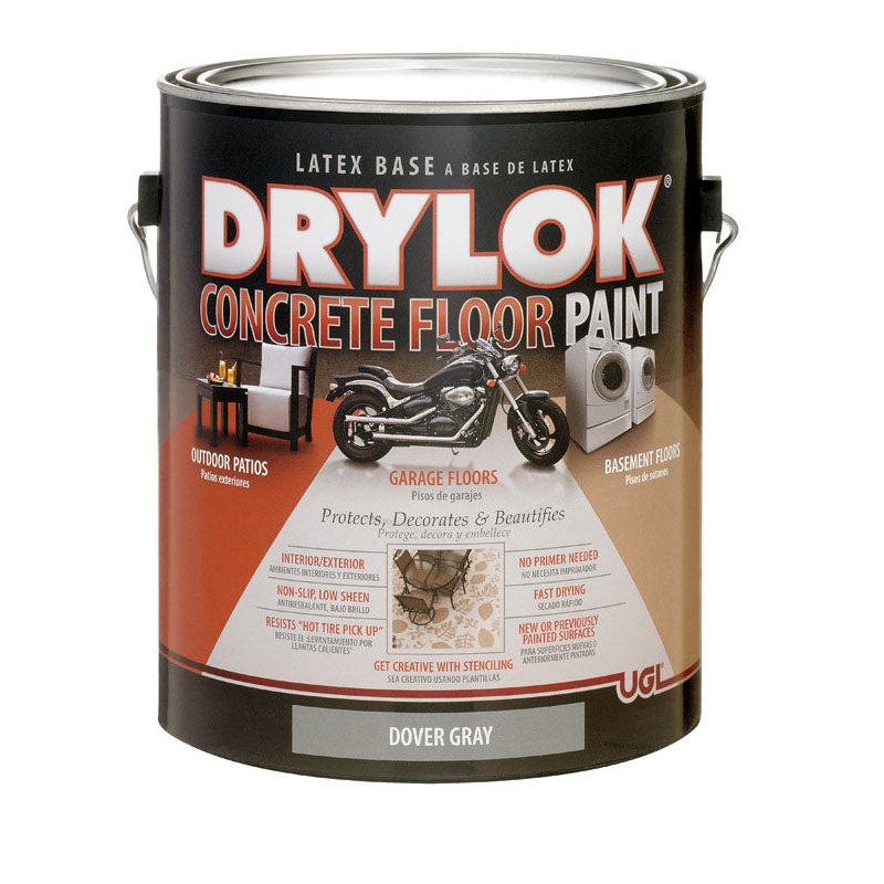 Drylok Low Sheen Floor Paint Dover Gray 1 gal. Low VOC