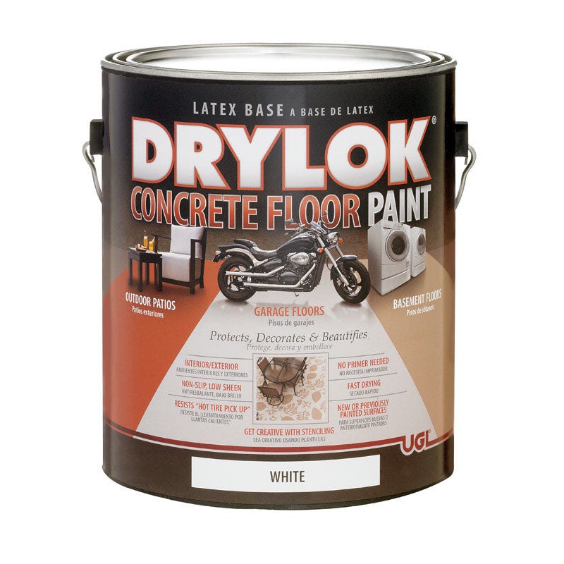 Drylok Low Sheen Floor Paint White 1 gal. Low VOC