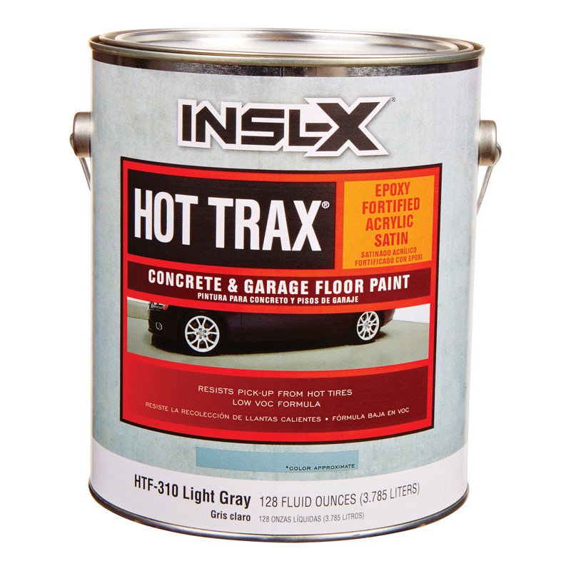 Hot-Trax Water Based Satin Concrete & Garage Floor Paint 1 gal. Light Gray