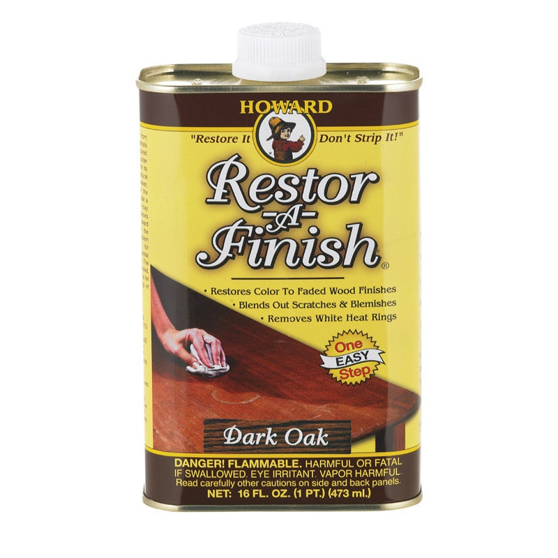 Howard Restor-A-Finish Semi-Transparent Dark Oak Oil-Based Wood Restorer 1 pt.