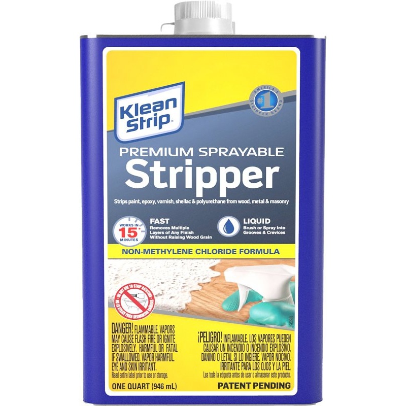Klean Strip KWIK-STRIP QKWL963 Paint and Varnish Stripper, Liquid, Aromatic, 1 qt, Can