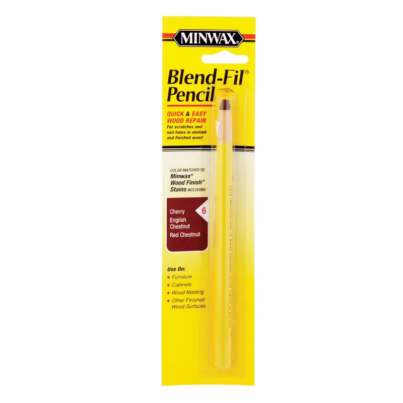 Minwax Blend-Fil No. 6 Cherry, Chestnut, English Chestnut, Red Walnut Wood Pencil 1 oz.