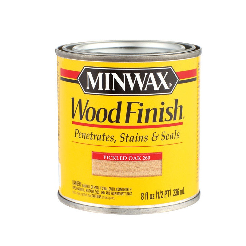 Minwax Wood Finish Transparent Oil-Based Wood Finish Pickled Oak 1/2 pt.