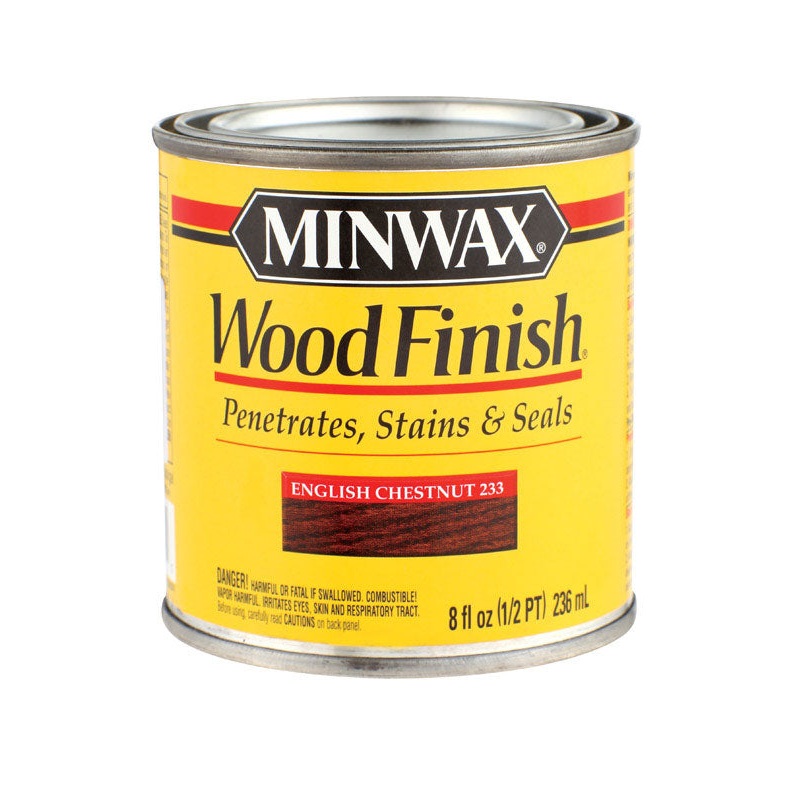 Minwax Wood Finish Transparent Oil-Based Wood Stain English Chestnut 1/2 pt.