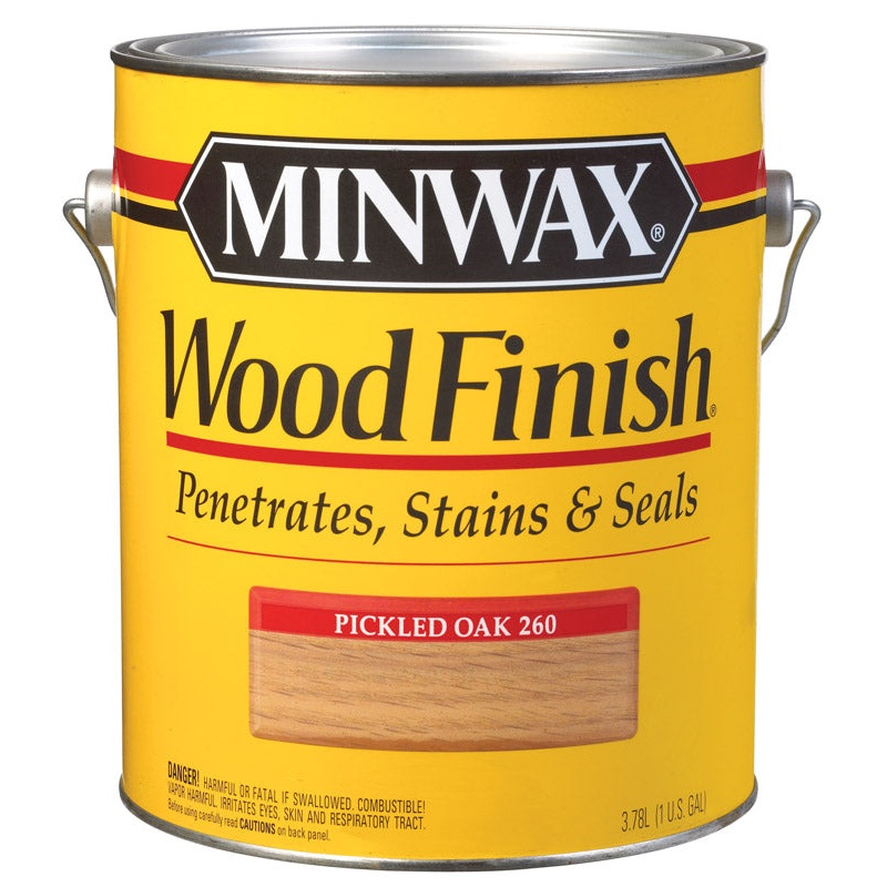 Minwax Wood Finish Transparent Oil-Based Wood Stain Pickled Oak 1 gal.