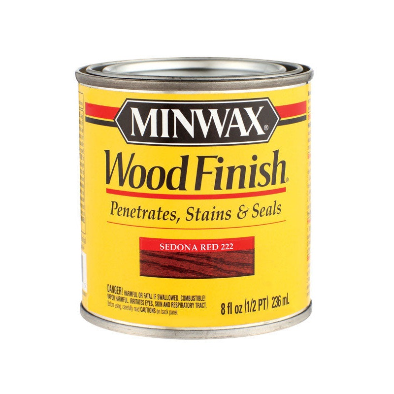 Minwax Wood Finish Transparent Oil-Based Wood Stain Sedona Red 1/2 pt.