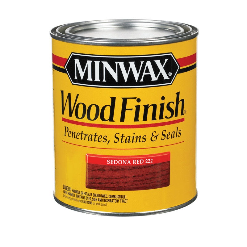 Minwax Wood Finish Transparent Oil-Based Wood Stain Sedona Red 1 qt.