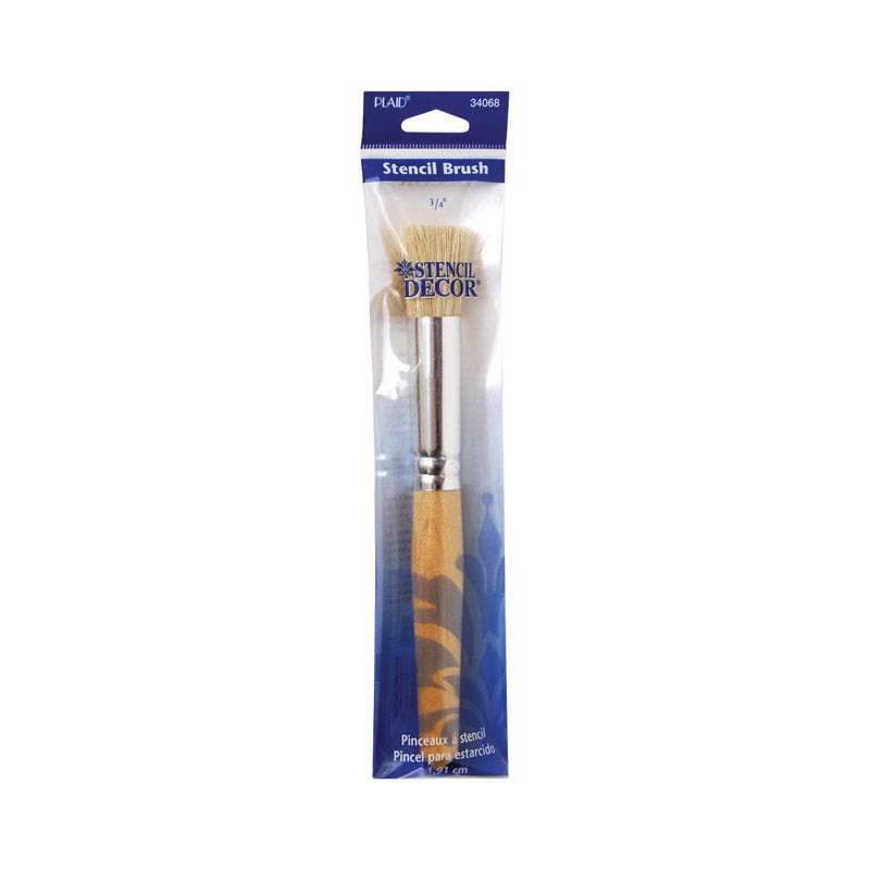 Plaid 3/4 in. W Round China Bristle Stencil Paint Brush