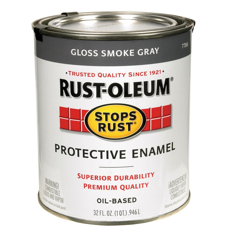 Rust-Oleum Oil Based Protective Enamel Smoke Gray Gloss 1 qt.
