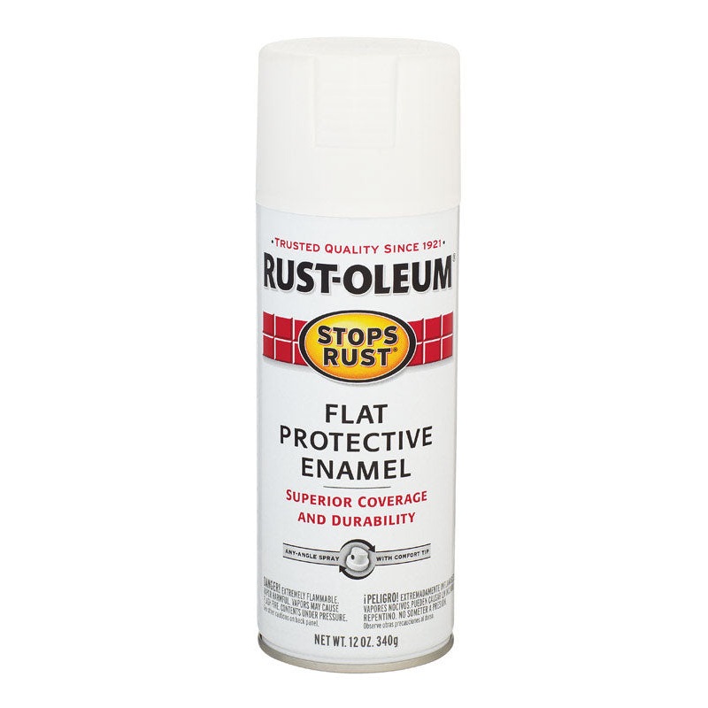 Rust-Oleum Stops Rust White Flat Protective Enamel Spray 12 oz.