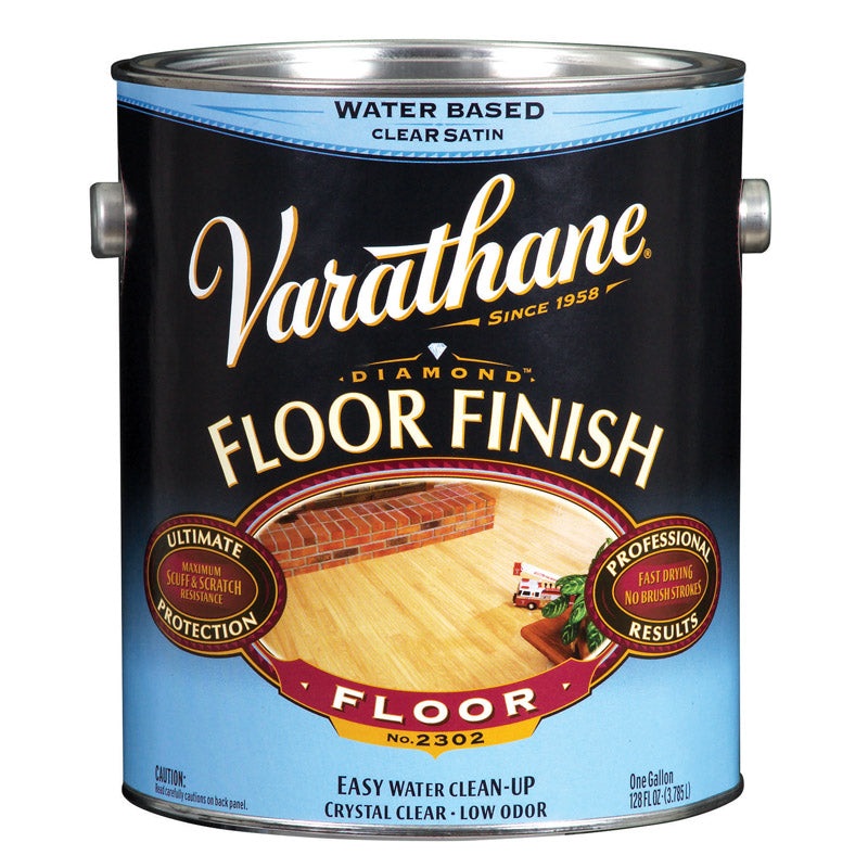 Varathane Water Based Satin Floor Finish 1 gal. Clear