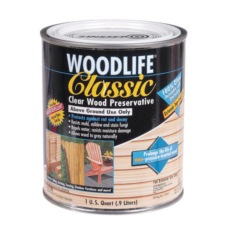 Woodlife Classic Clear Water-Based Wood Preservative 1 qt.