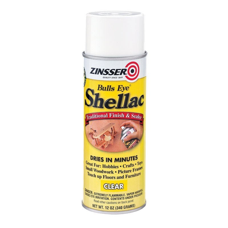 Zinsser Bulls Eye Clear Shellac Finish and Sealer 12 oz.
